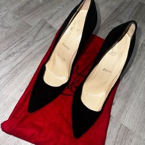 Black Christian Louboutin Suede So Kate 40